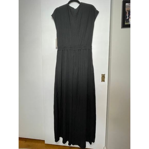 Halara V Neck Short Sleeve Side Pocket Wide Leg Flowy Waffle Casual Jumpsuit NWT - Picture 7 of 16